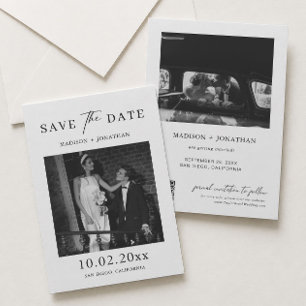 Classic Elegant Wedding Save the Date Photo Invitation