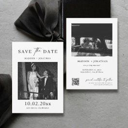 Classic Elegant Wedding Save the Date Photo Invitation