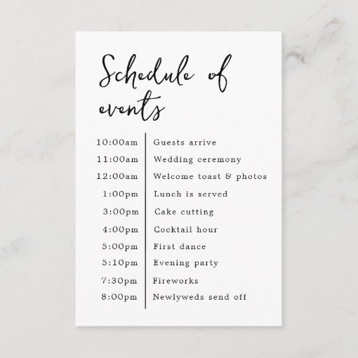 classic-elegant-wedding-schedule-of-events-enclosure-card-zazzle
