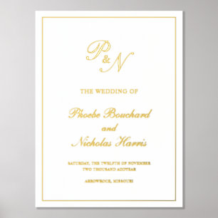 Classic Elegant Wedding Welcome Sign