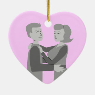 Classic Embrace Ceramic Ornament