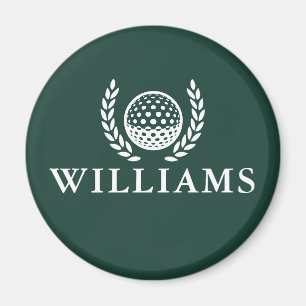 Classic Emerald Green Personalized Name Monogram Magnet