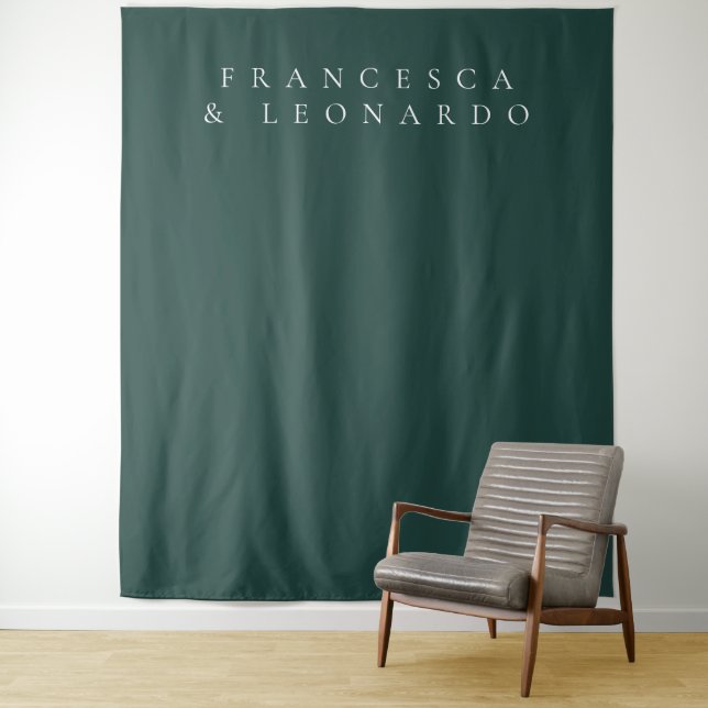 Classic Emerald Green Simple Wedding Backdrop (In Situ)