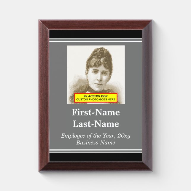 Classic "Employee of the Year" Award Plaque (Vertical)