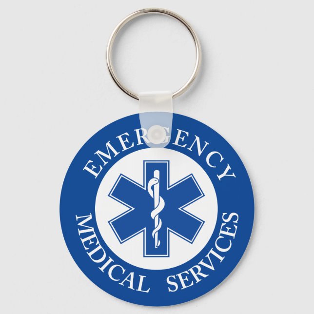Classic EMT EMS Paramedic Symbol Keychain (Front)