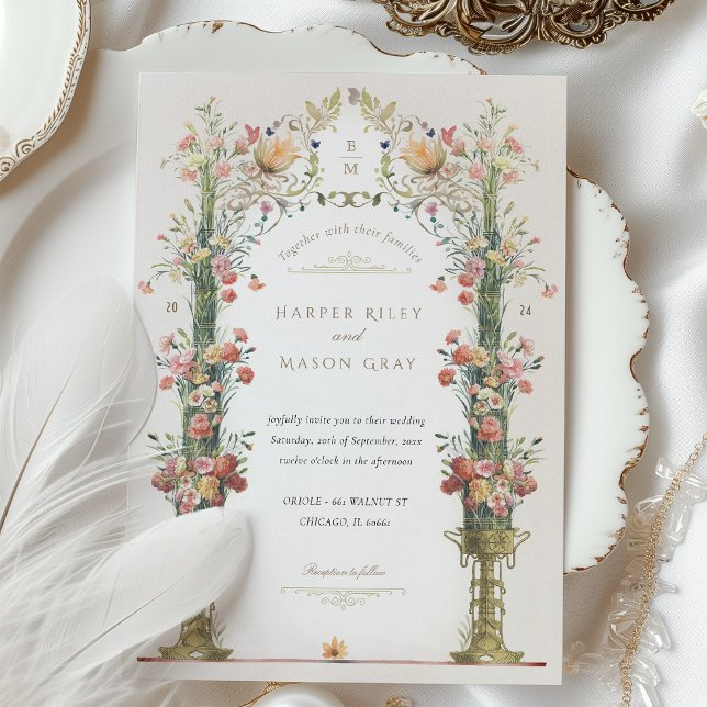 Classic Enchanted Garden Wedding Invitation (Creator Uploaded)