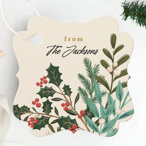 Classic Enchanting Elegant Holiday Christmas Gift Favor Tags