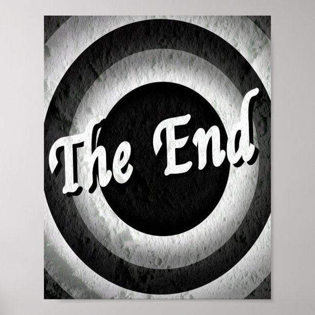 Classic End Credits - B&W Poster (Front)
