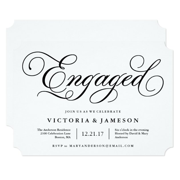 Classic Engagement Party Invitation