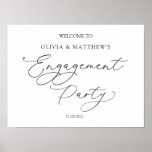 Classic Engagement Party Welcome Sign at Zazzle