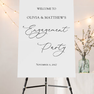 Classic Engagement Party Welcome Sign Foam Board