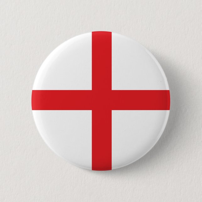 Classic England Flag – St. George’s Cross Button (Front)