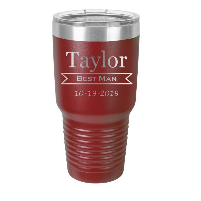 Classic Engraved Bridal Party 30 oz. Steel Tumbler (Front)