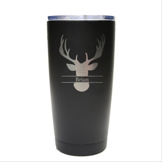 Classic Engraved Deer Antlers 20 oz. Tumbler (Front)