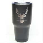Classic Engraved Deer Antlers Insulated Tumbler<br><div class="desc">Deer Hunter Tumbler - 30 oz - Stainless Steel with Clear Lid - Choice of Colors and Name- Personalized Custom Engraved –Groomsman,  Bridesmaid,  Birthday,  Holiday Gift - * Laser Engraved Not a Vinyl Decal *</div>