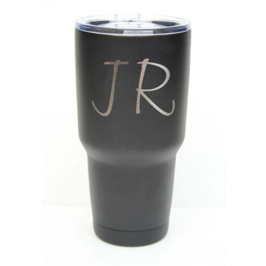 Classic Engraved Monogram Stainless Steel Tumbler (Front)