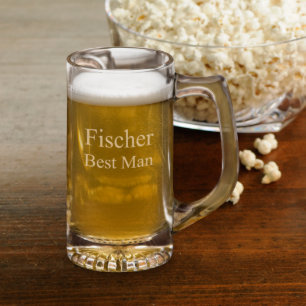 Classic Engraved Sports 12 oz. Glass Beer Mug