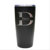 Classic Engraved Stamped Monogram 20 oz. Tumbler (Front)
