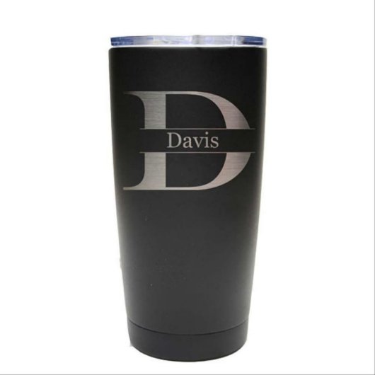 Classic Engraved Stamped Monogram 20 oz. Tumbler (Front)