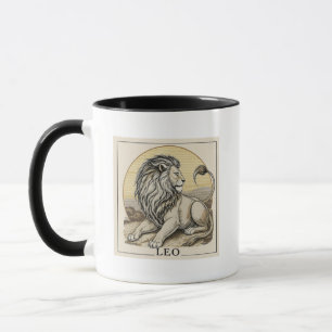 Classic Engraved Zodiac Mug - Leo