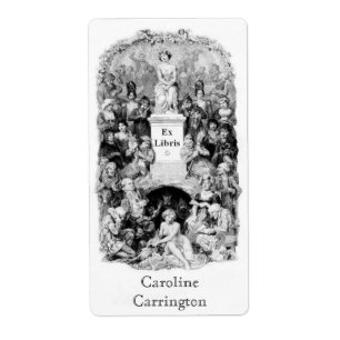 Classic Engraving Personal Bookplate Stickers