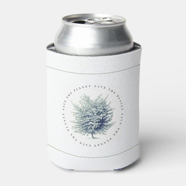 Classic Environmental Save the Planet Tree Can Cooler (Can Front)