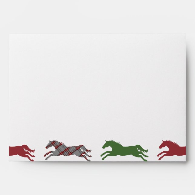 Classic Equestrian Christmas Envelope (Front)