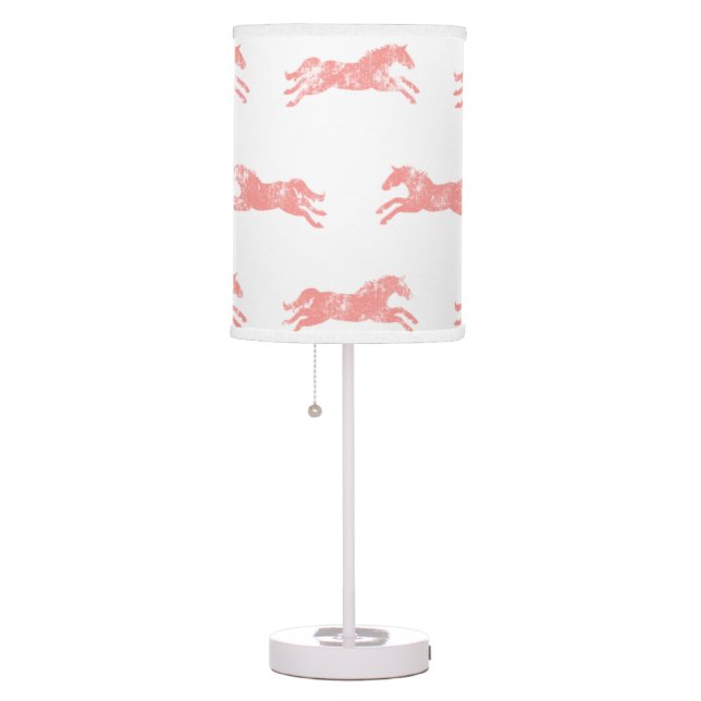 Classic Equestrian Girly Pink Table Lamp (Right)