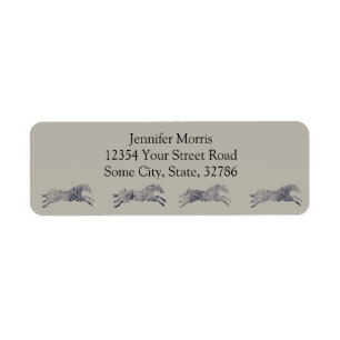Classic Equestrian Horse Pattern Label