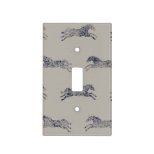 Classic Equestrian Horse Pattern Light Switch Cover