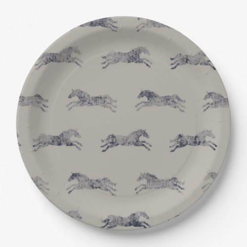 Classic Equestrian Horse Pattern Paper Plates