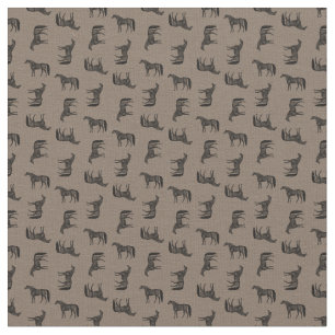 Classic Equestrian Horses CUSTOM BG COLOR Fabric