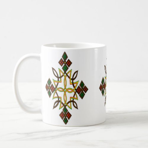 Classic Ethiopian Cross Motif Mug