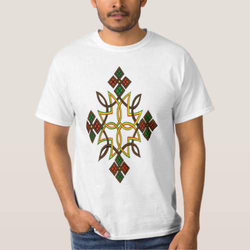Classic Ethiopian Cross Motif T_Shirt