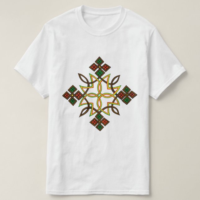 Classic Ethiopian Cross T-Shirt (Design Front)