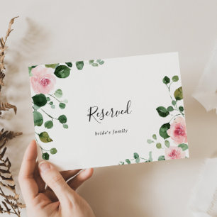Classic Eucalyptus Floral Wedding Reserved Sign
