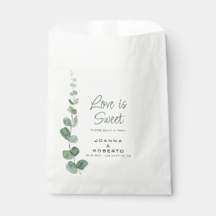 Classic Eucalyptus Love is Sweet Wedding Favor Bag