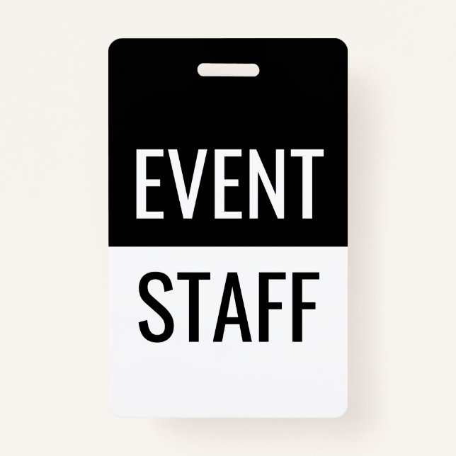 Classic Event Staff Badges (Front)