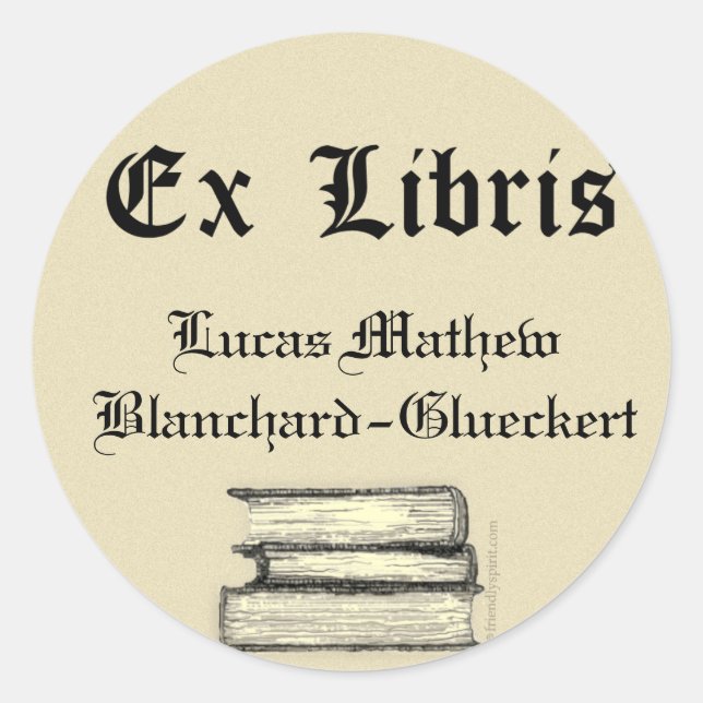 Classic Ex Libris Bookplate (Front)