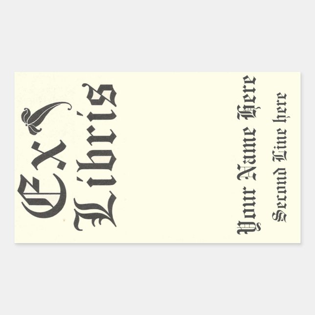 Classic Ex Libris Bookplate (Front)