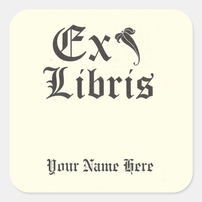 Classic Ex Libris Bookplate (Front)