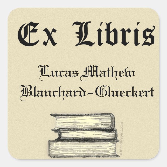 Classic Ex Libris Bookplate (Front)