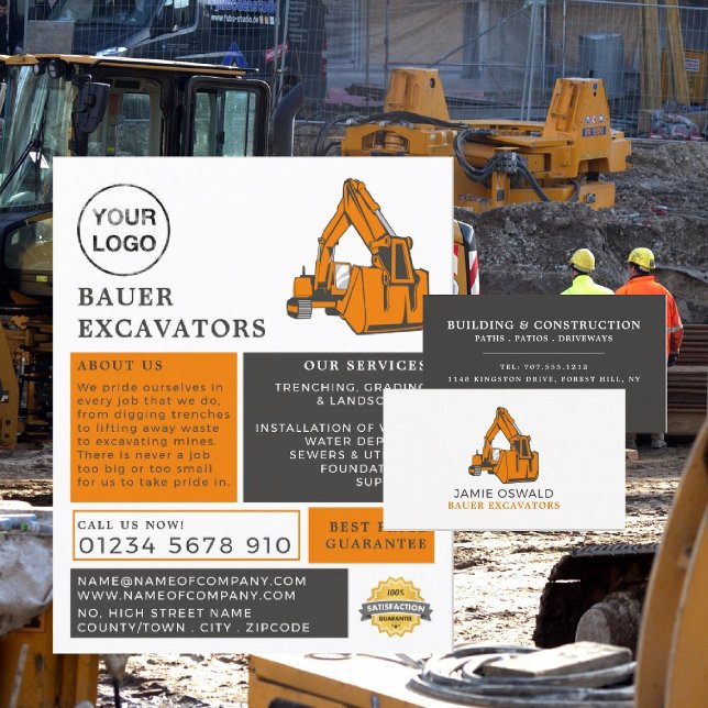 Classic Excavator, Builders Advertising Flyer (Creator Uploaded)
