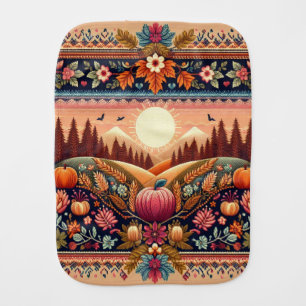 Classic Fair Isle Fall/Autumn Baby Burp Cloth