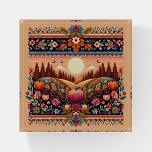 Classic Fair Isle Fall/Autumn Paperweight