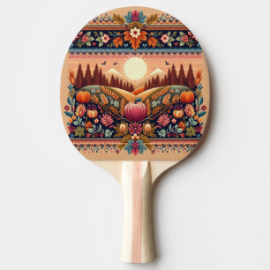 Classic Fair Isle Fall/Autumn Ping Pong Paddle