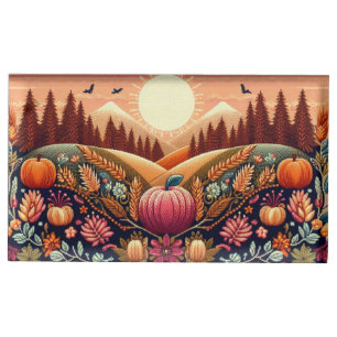 Classic Fair Isle Fall/Autumn Place Card Holder