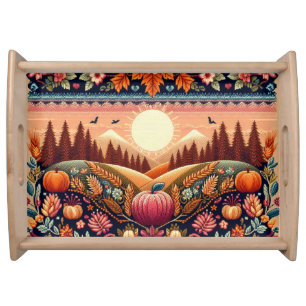 Classic Fair Isle Fall/Autumn Serving Tray