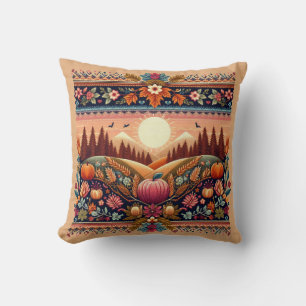 Classic Fair Isle Fall/Autumn Throw Pillow