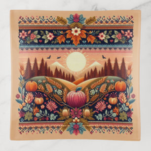 Classic Fair Isle Fall/Autumn Trinket Tray